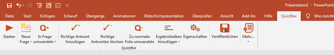 TED System Software ist ein Plugin in PowerPoint